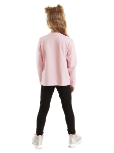 Panda Unicorn Kız Çocuk Fırfırlı T-shirt Tayt Takım - 3