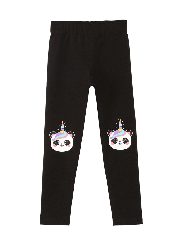 Panda Unicorn Kız Çocuk Fırfırlı T-shirt Tayt Takım - 6