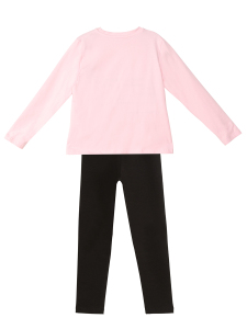 Panda Unicorn Kız Çocuk Fırfırlı T-shirt Tayt Takım - 3