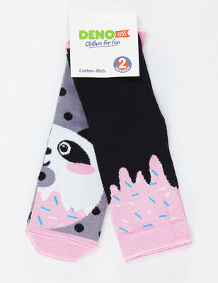 Panda&Cream Girl 2-Pack Socks Set