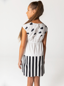 Papağan Desenli Pamuklu Kız Çocuk Elbise - 2