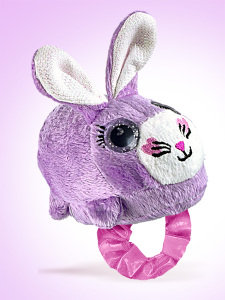 Parlak Gözlü Peluş Mor Tavşan Bileklik - 2