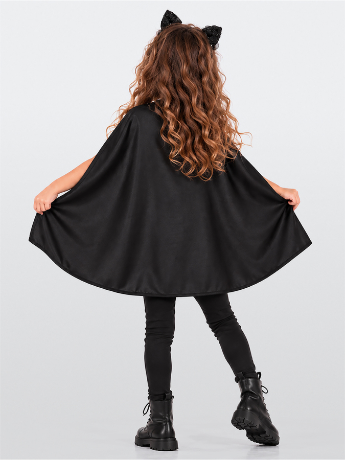 Party Spider Halloween Girl Black Cloak - 2