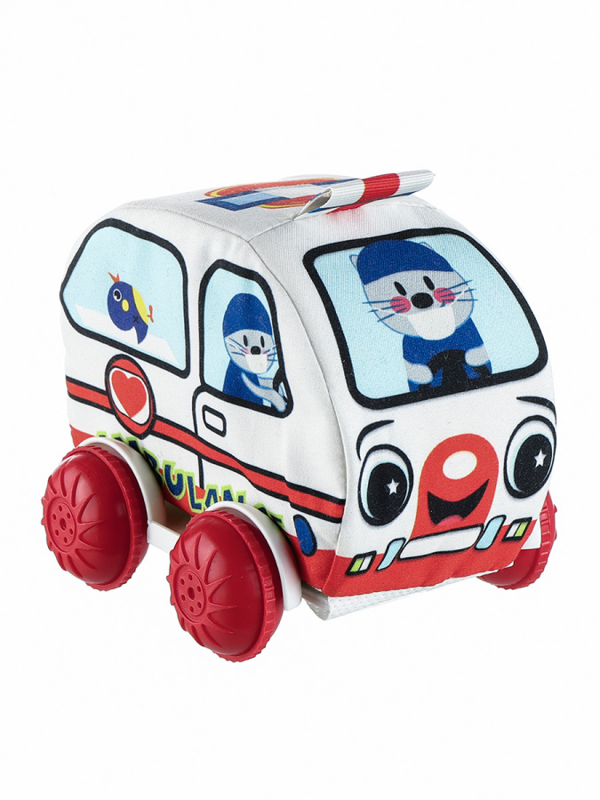 Peluş Ambulans Bebek Oyuncağı Araba - 1