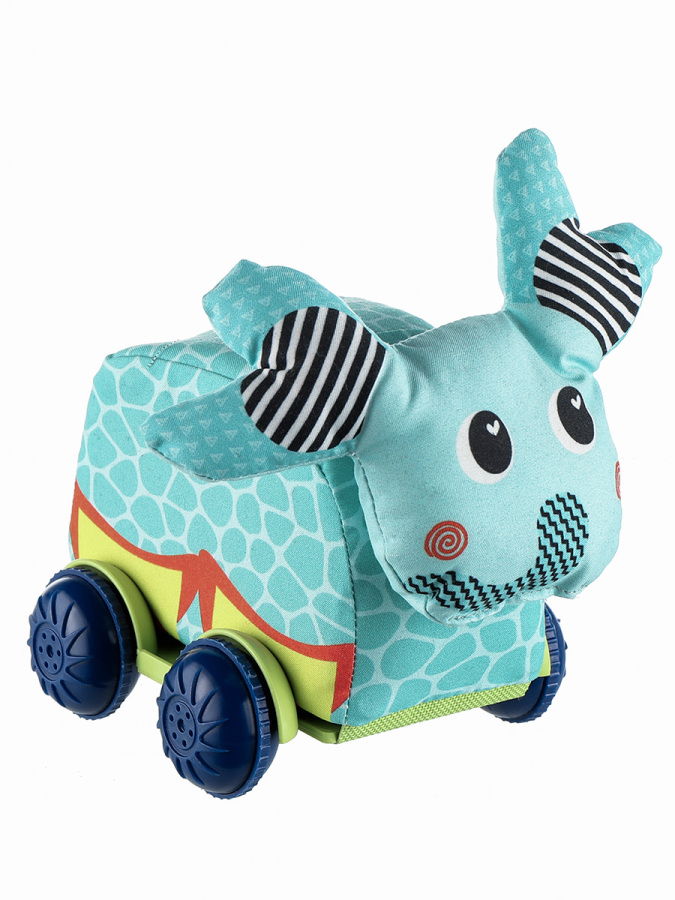 Peluş Fil Bebek Oyuncağı Araba - 1