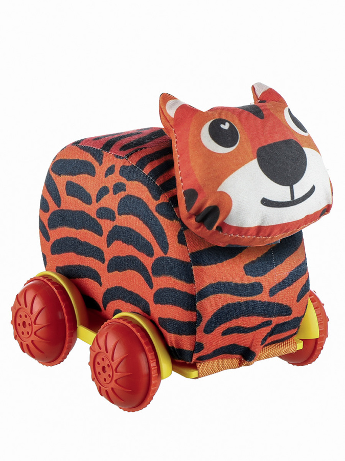 Peluş Kaplan Bebek Oyuncağı Araba - 1