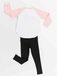 Peluş Panda Kız Çocuk Sweatshirt Tayt Takım - 4