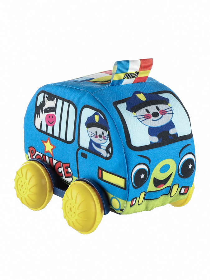 Peluş Polis Bebek Oyuncağı Araba - 1