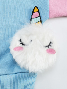 Peluşlu Unicorn Kız Eşofman Takım - 6