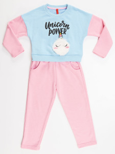 Peluşlu Unicorn Kız Eşofman Takım - 3
