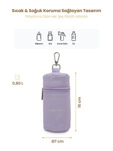 Pembe Biberon Çantası ve Anne Sütü Taşıma Çantası - 2