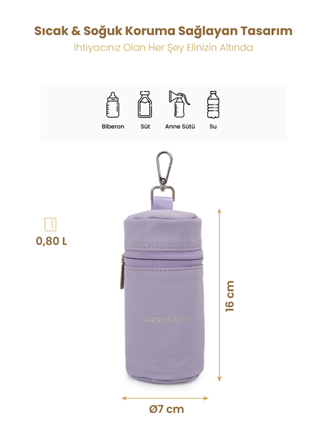 Pembe Biberon Çantası ve Anne Sütü Taşıma Çantası - 2