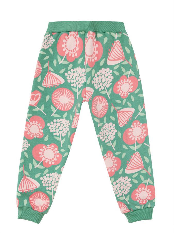 Pembe Çiçekli Kız Bebek Yeşil Eşofman Takım - 8