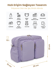 Pembe DuoPack Çok Gözlü Anne Bebek Çantası - 2
