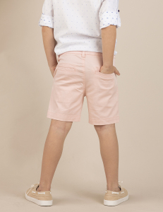 Pembe Erkek Çocuk Gabardin Şort - 2