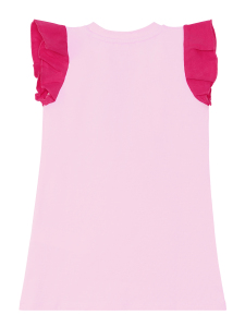 Pembe Kelebek Kız Çocuk Yazlık Fırfırlı Elbise - 4