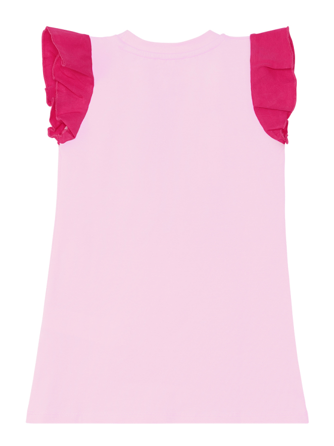 Pembe Kelebek Kız Çocuk Yazlık Fırfırlı Elbise - 4