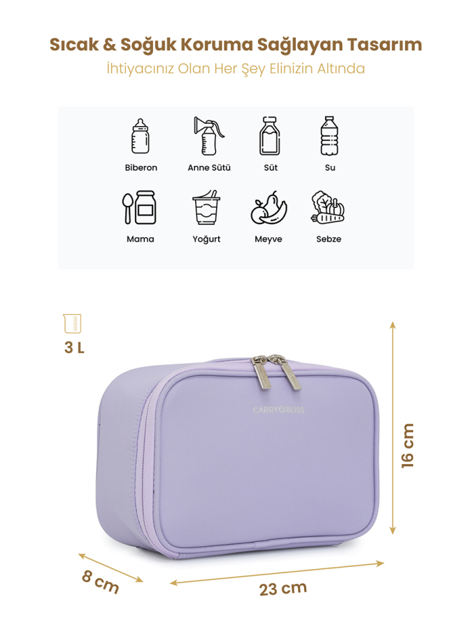 Pembe Organizer Mama ve Atıştırmalık Çantası - 2