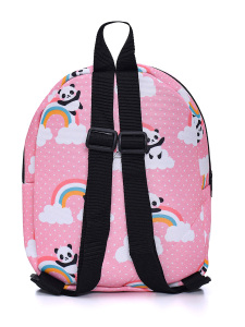 Pembe Panda Eğlenceli Baskı Tek Bölmeli Kreş Çanta - 3