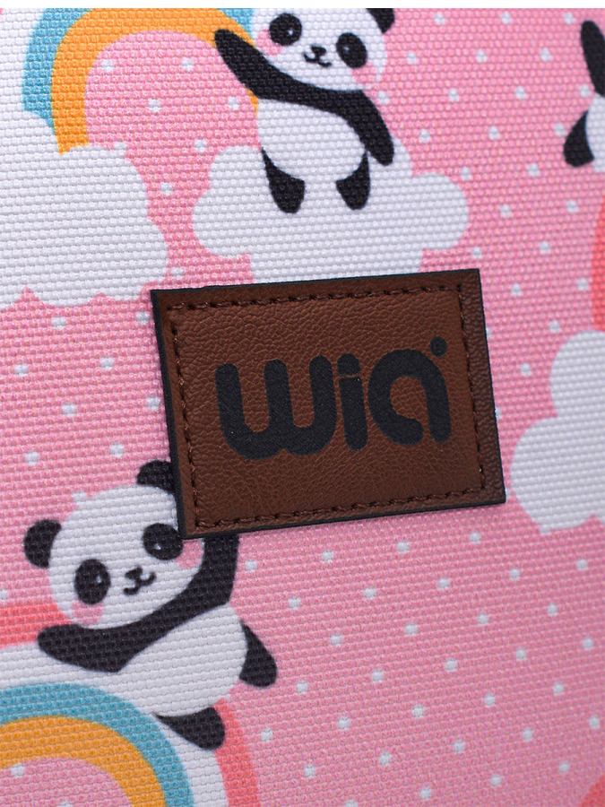 Pembe Panda Eğlenceli Baskı Tek Bölmeli Kreş Çanta - 4