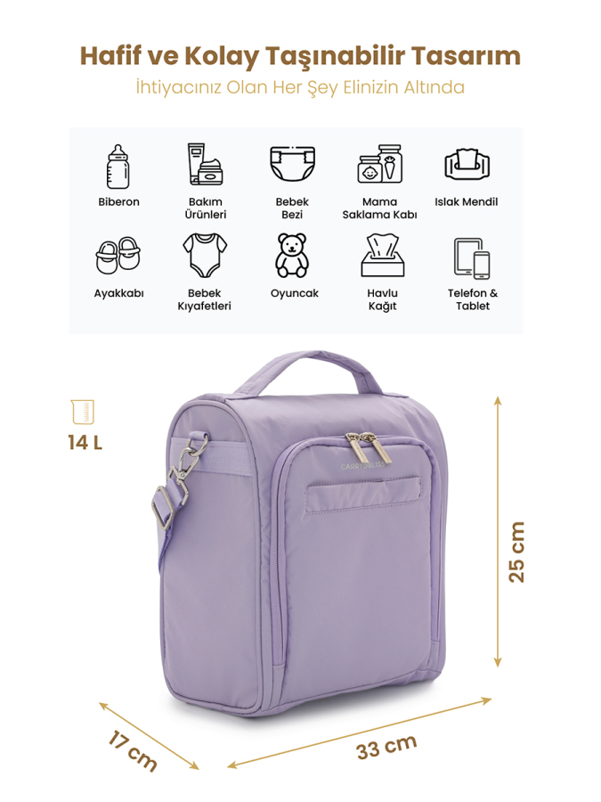 Pembe SnapPack Çok Fonksiyonlu Çapraz Anne Çantası - 2