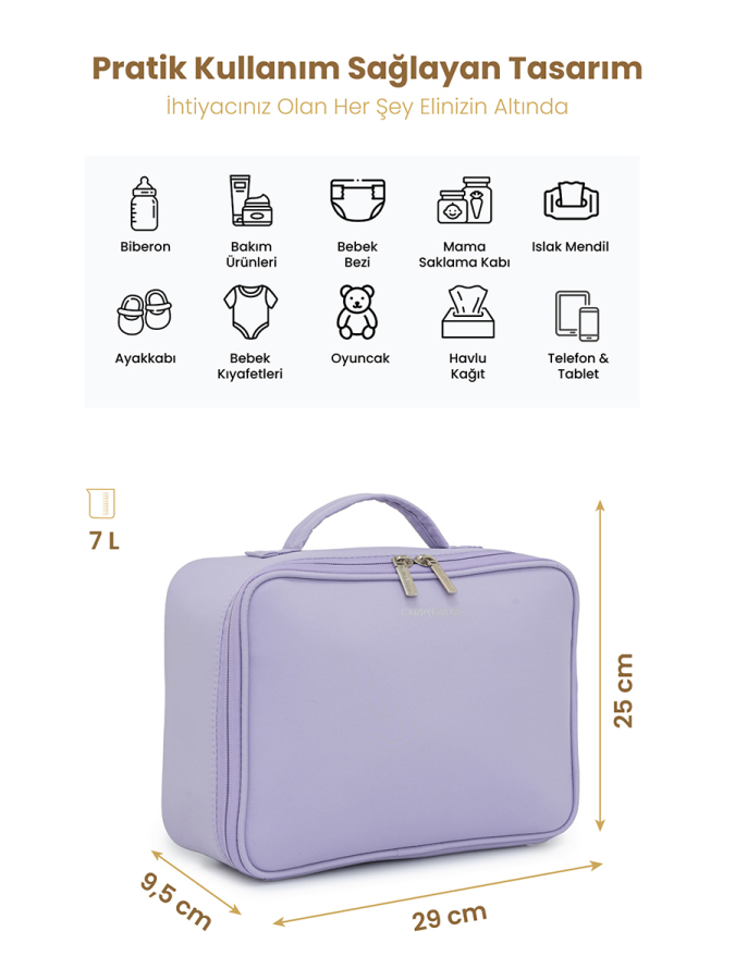 Pembe TidyPack Bebek Bez Düzenleme Çantası - 2