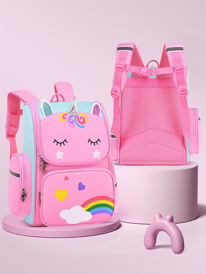 Pembe Unicorn İlkokul Çantası - 1