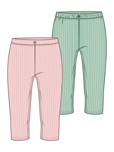 Pembe Ve Mint Kız Çocuk Kaşkorse 2'li Tayt Paketi - Denokids