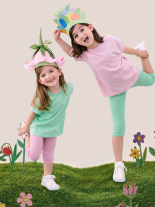 Pembe Ve Mint Kız Çocuk Kaşkorse 2'li Tayt Paketi - Denokids