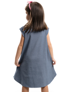 Pembe Zürafa Kız Çocuk Elbise+Saç Bandı - 6