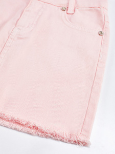 Pink Denim Mini Skirt - 7