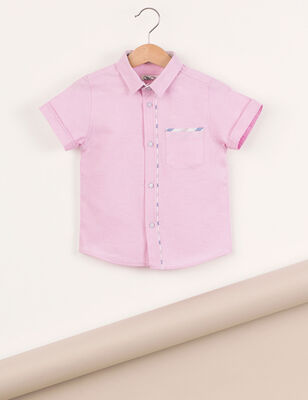 Pink Dokuma Erkek Çocuk Gömlek
