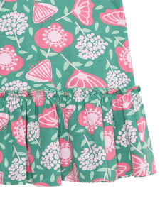 Pink Flowers Girl Dress - 6