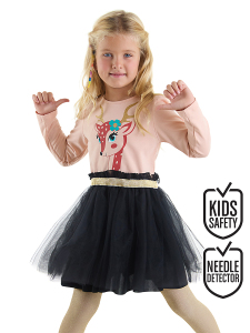 Pink Gazelle Girl Dress - Denokids