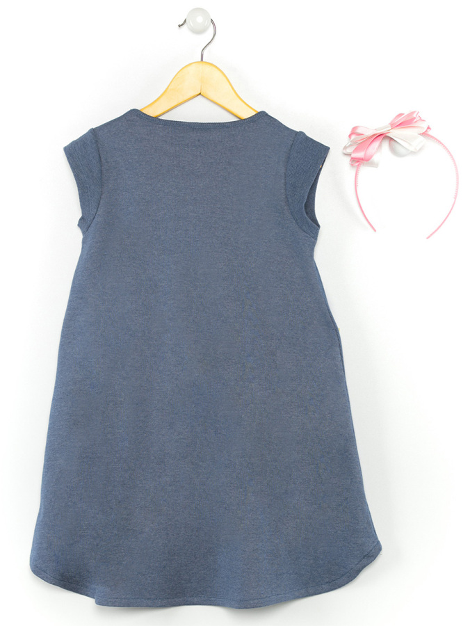 Pink Giraffe dress+Hair Band - 4