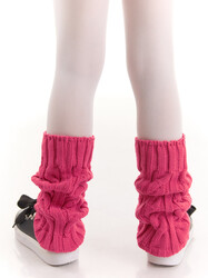 Pink Girl Knit Leg Warmer - Thumbnail