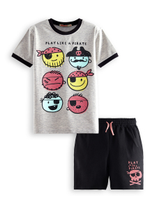 Pirate Boy Grey T-shirt&Shorts Set - 3