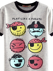 Pirate Boy Grey T-shirt&Shorts Set - 8