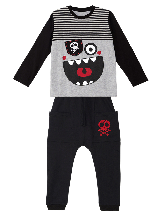 Pirate Boy Striped T-shirt&Pants Set - 4