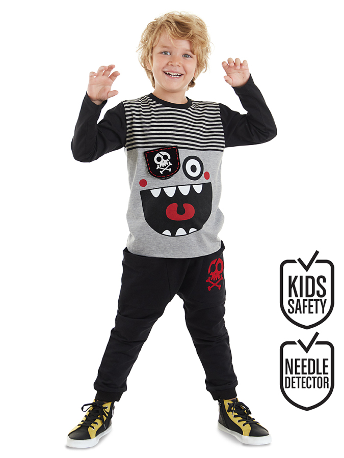 Pirate Boy Striped T-shirt&Pants Set - 1