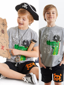 Pirate Croco Boy T-shirt&Shorts Set - Denokids