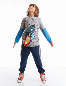 Pixel Rocket Boy Pants Set - Mushi