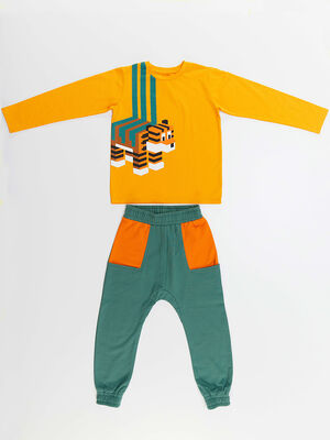 Pixel Tiger Boy T-shirt&Pants Set