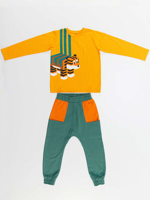 Pixel Tiger Boy T-shirt&Pants Set - 3