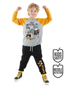 Play Allday Erkek Çocuk T-shirt Eşofman Altı Takım - Denokids