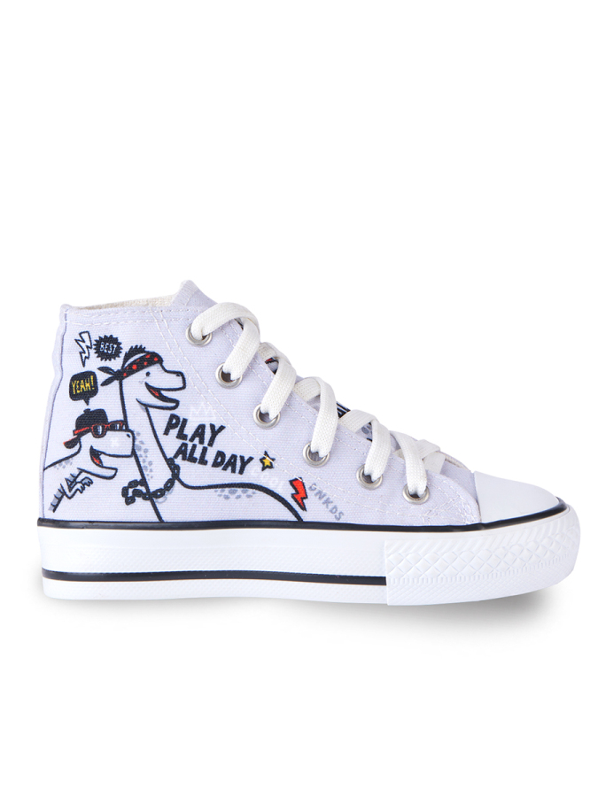 Play Allday High Top Boy Grey Sneakers - 4