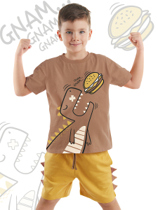 Player Dino Boy T-shirt&Shorts Set - Denokids