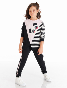 Plush Panda Girl Sweatshirt - Denokids