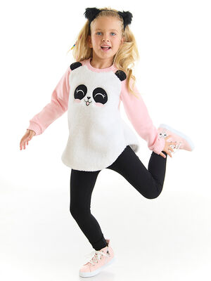 Plush Panda Sweatshirt&Leggings Set