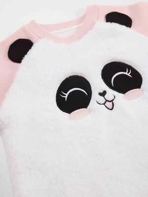 Plush Panda Sweatshirt&Leggings Set